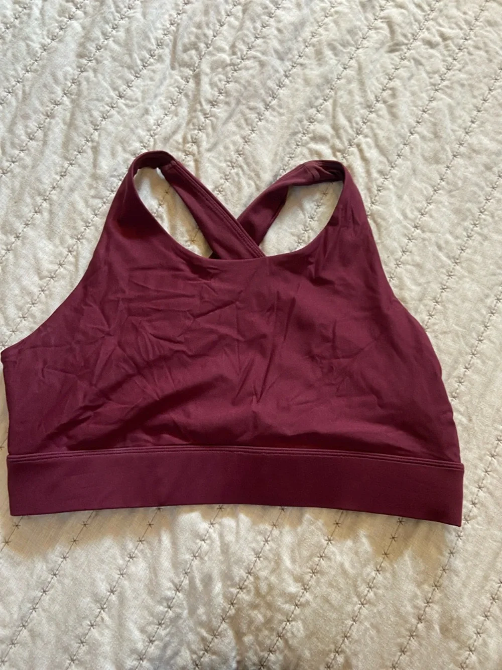 Fabletics Burgundy High-Waist Leggings & Sports Bra Set - Picture 4 of 5